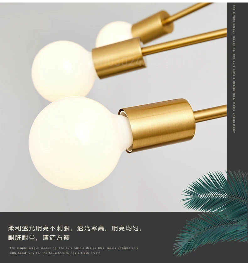 Modern LED Chandelier – Long Pole Design for Home Lighting