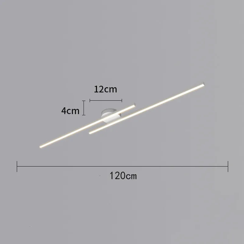 Modern Long Aluminum LED Ceiling Light – Creative Indoor Fixture