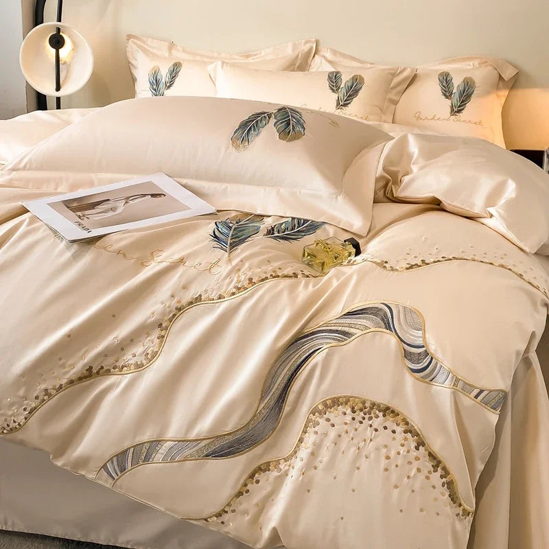 Svetanya Cotton Embroidery Bed Set - Double/Queen/King