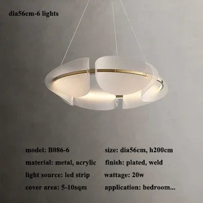 Modern Acrylic Leaf LED Chandelier – Home Lighting