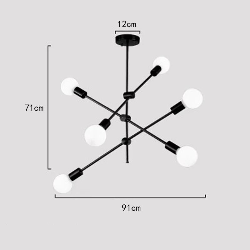 Modern LED Chandelier – Long Pole Design for Home Lighting