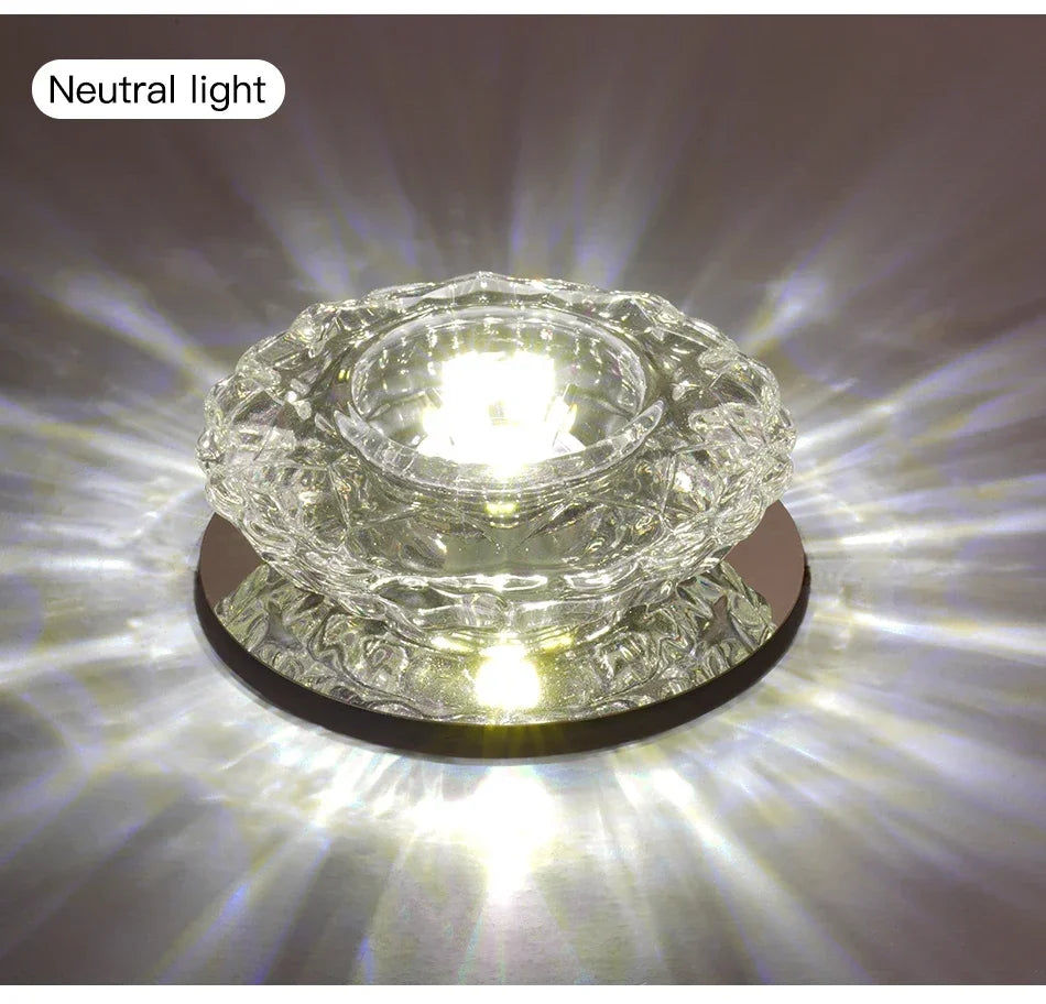 LED Crystal Embedded Ceiling Light – Elegant Home Decor
