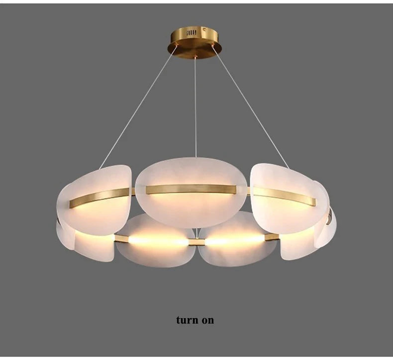 Modern Acrylic Leaf LED Chandelier – Home Lighting