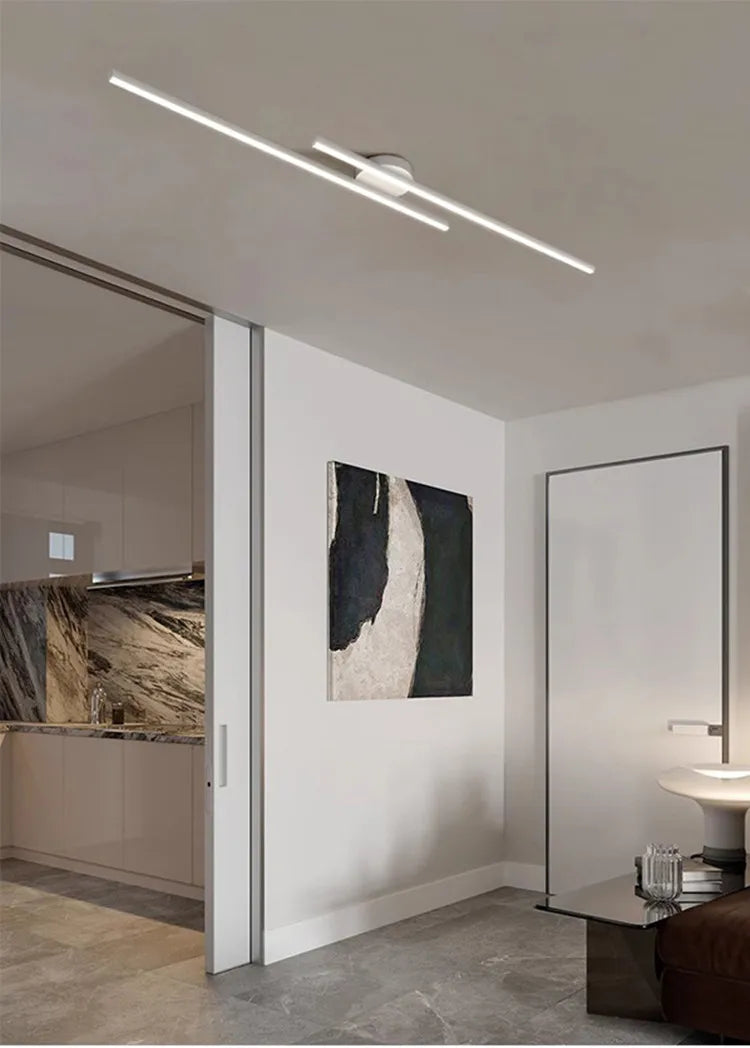 Modern Long Aluminum LED Ceiling Light – Creative Indoor Fixture
