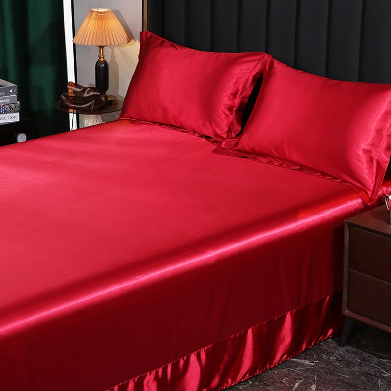 Silk Bedding Set - Black, Queen/King