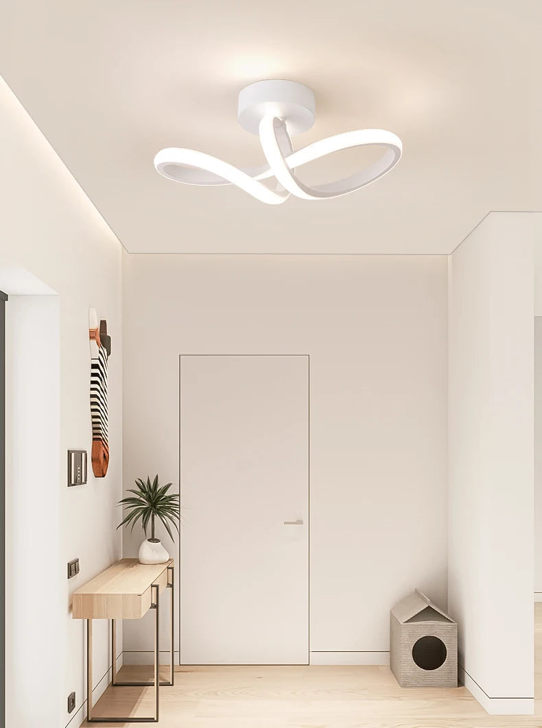 Black & White Modern LED Ceiling Light – Indoor Decor