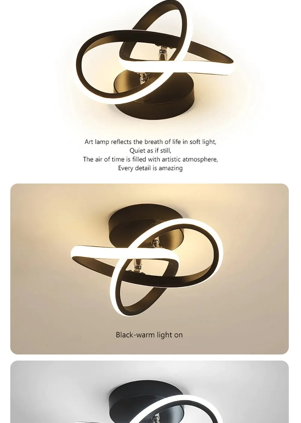 Modern LED Ceiling Light for Bedroom, Corridor & Home Decor