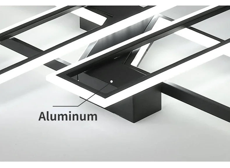 Modern LED Chandelier with Remote for Living Room & Bedroom