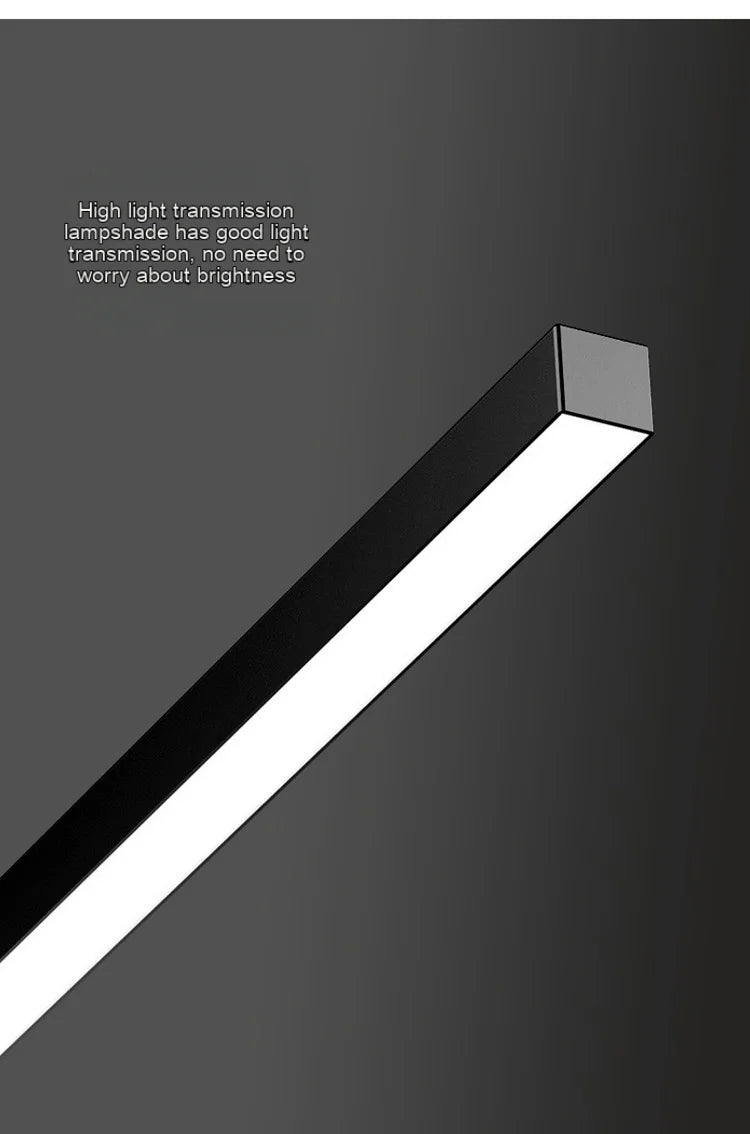 Modern Long Aluminum LED Ceiling Light – Creative Indoor Fixture