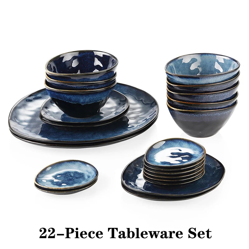 Vancasso Starry Blue Dinner Set - Vintage Ceramic, 11/22/33pc